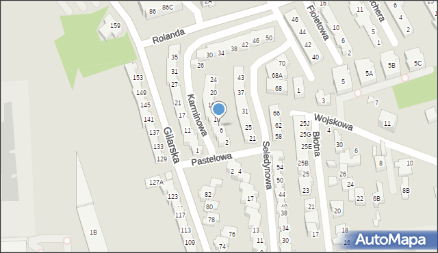 Warszawa, Karminowa, 8, mapa Warszawy