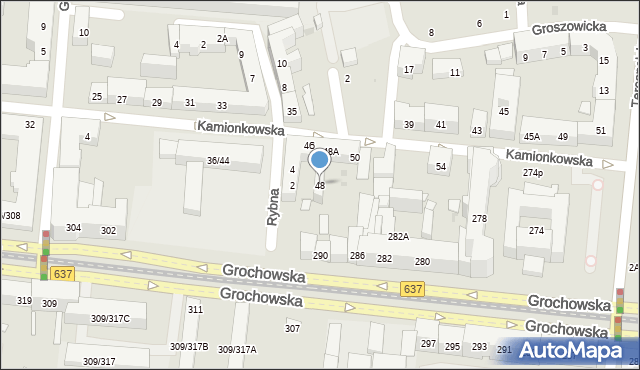 Warszawa, Kamionkowska, 48, mapa Warszawy