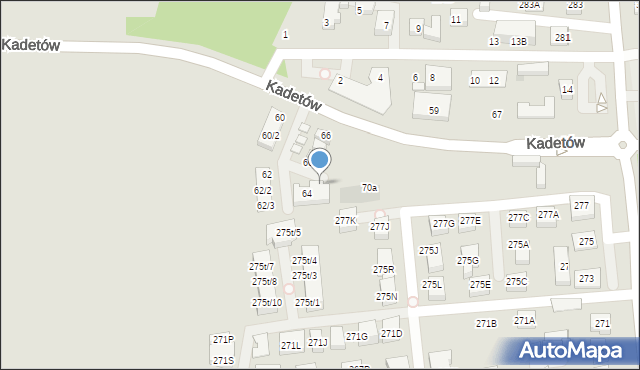 Warszawa, Kadetów, 64B, mapa Warszawy