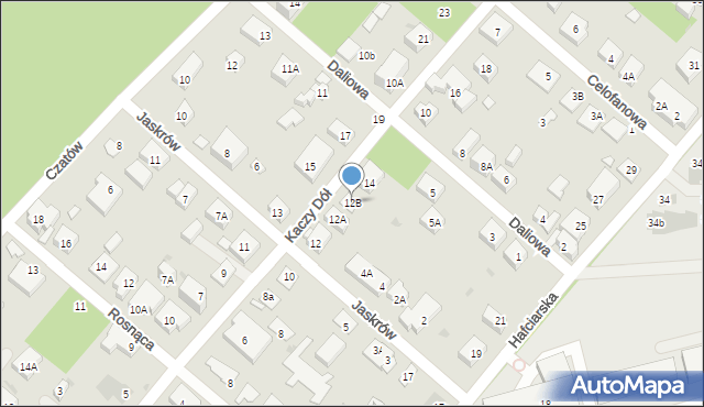 Warszawa, Kaczy Dół, 12B, mapa Warszawy