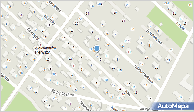 Warszawa, Kalinowa, 7, mapa Warszawy