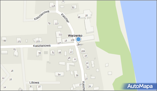 Warzenko, Kasztanowa, 44, mapa Warzenko
