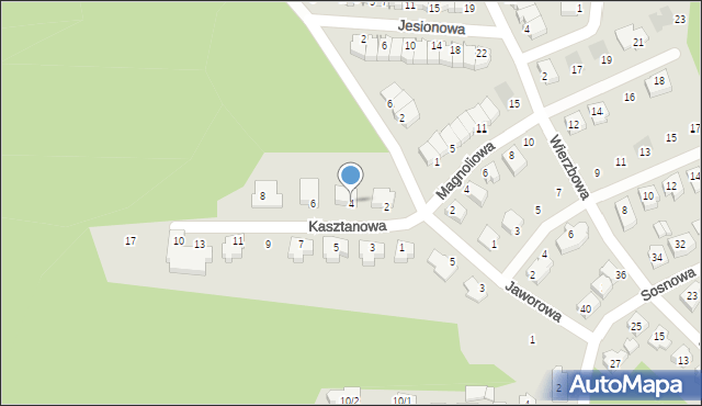Wasilków, Kasztanowa, 4, mapa Wasilków
