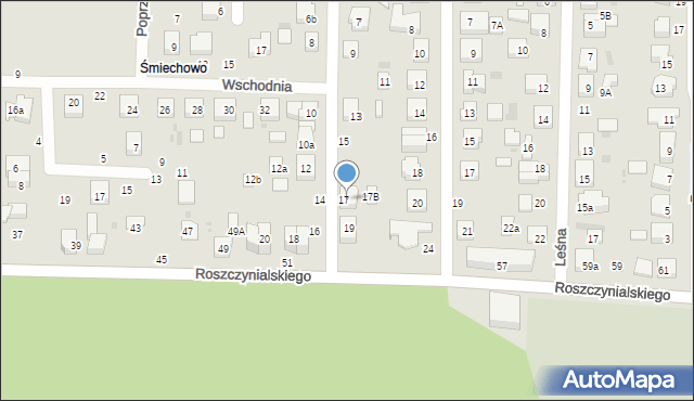 Wejherowo, Kamienna, 17A, mapa Wejherowo