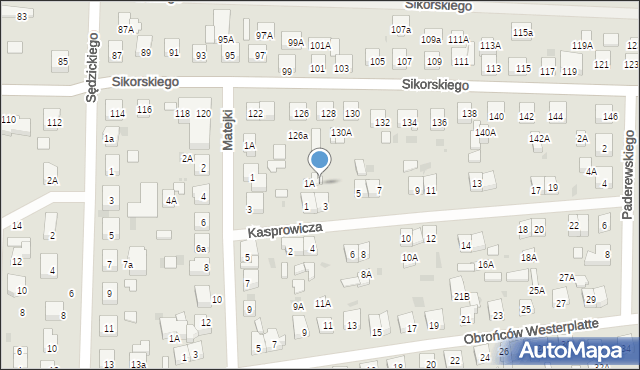 Wejherowo, Kasprowicza Jana, 3A, mapa Wejherowo