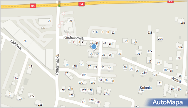 Wieliczka, Kaskadowa, 21, mapa Wieliczka