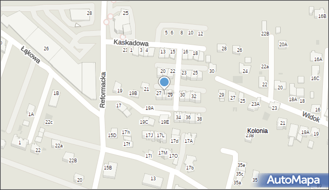 Wieliczka, Kaskadowa, 28, mapa Wieliczka