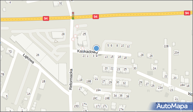 Wieliczka, Kaskadowa, 4, mapa Wieliczka