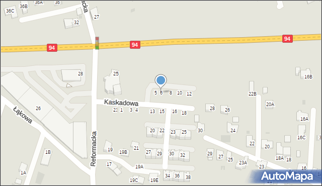Wieliczka, Kaskadowa, 6, mapa Wieliczka