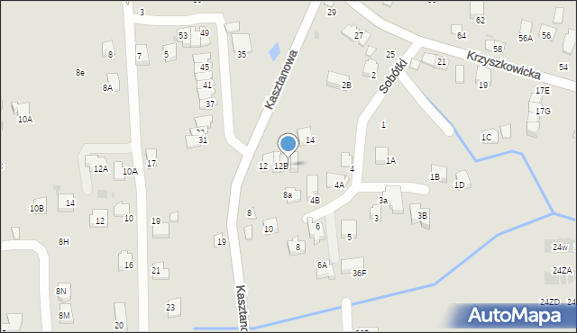 Wieliczka, Kasztanowa, 12C, mapa Wieliczka