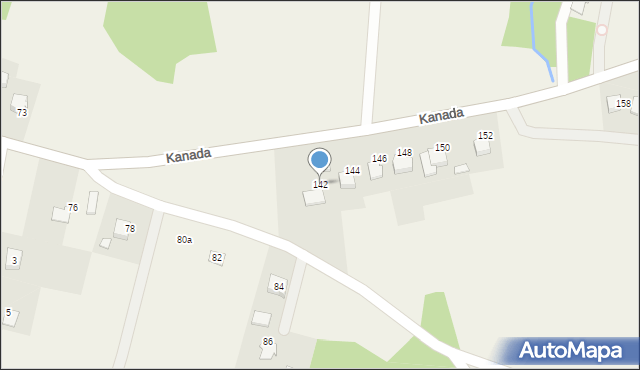 Witkowice, Kanada, 142, mapa Witkowice