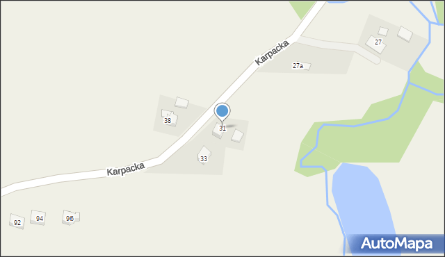 Witkowice, Karpacka, 31, mapa Witkowice