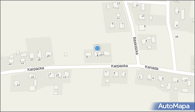 Witkowice, Karpacka, 6, mapa Witkowice