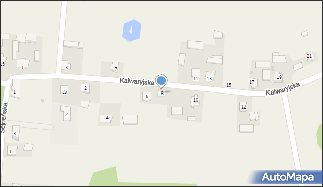 Wiżajny, Kalwaryjska, 8, mapa Wiżajny