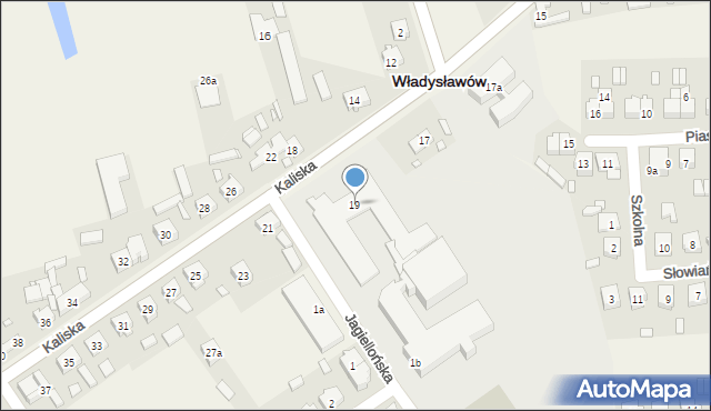 Władysławów, Kaliska, 19, mapa Władysławów