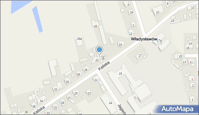 Władysławów, Kaliska, 20, mapa Władysławów