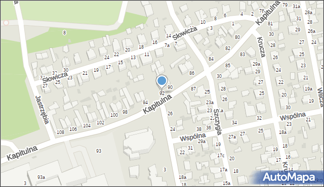 Włocławek, Kapitulna, 92, mapa Włocławka