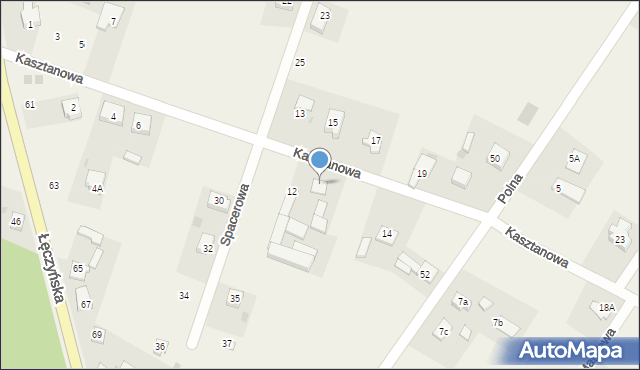 Włodzimierzów, Kasztanowa, 14, mapa Włodzimierzów