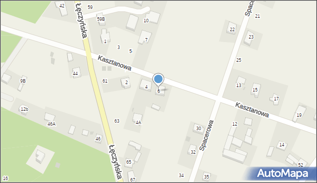 Włodzimierzów, Kasztanowa, 6, mapa Włodzimierzów