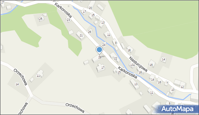 Wojcieszyce, Karkonoska, 19, mapa Wojcieszyce