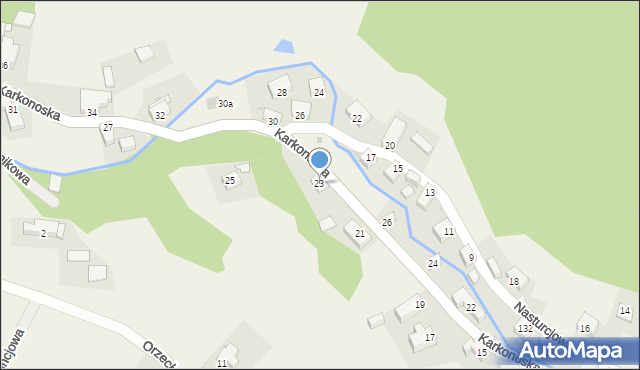 Wojcieszyce, Karkonoska, 23, mapa Wojcieszyce