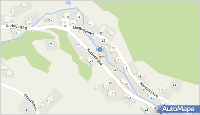 Wojcieszyce, Karkonoska, 26, mapa Wojcieszyce