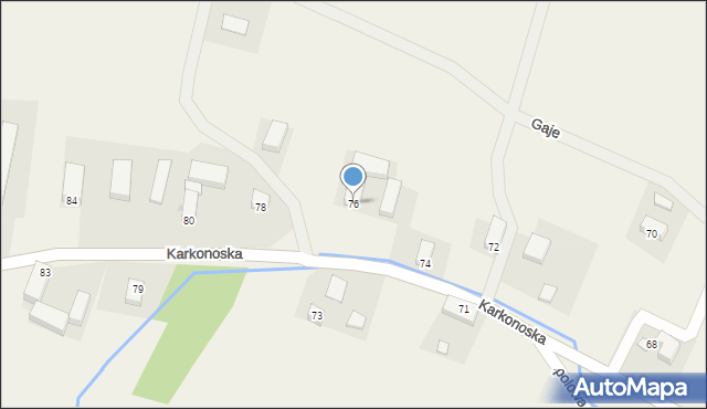 Wojcieszyce, Karkonoska, 76, mapa Wojcieszyce