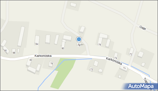 Wojcieszyce, Karkonoska, 78, mapa Wojcieszyce