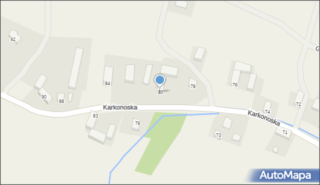 Wojcieszyce, Karkonoska, 80, mapa Wojcieszyce