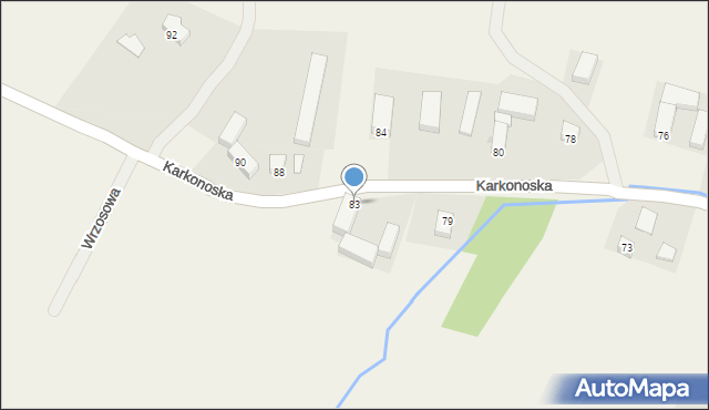 Wojcieszyce, Karkonoska, 83, mapa Wojcieszyce