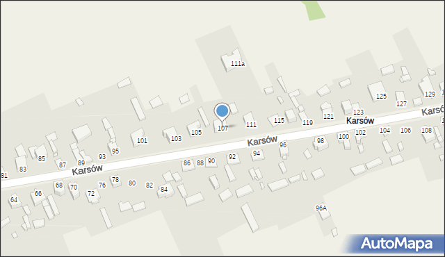 Wojkowice Kościelne, Karsów, 107, mapa Wojkowice Kościelne