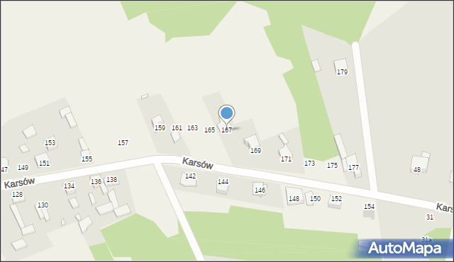 Wojkowice Kościelne, Karsów, 167, mapa Wojkowice Kościelne