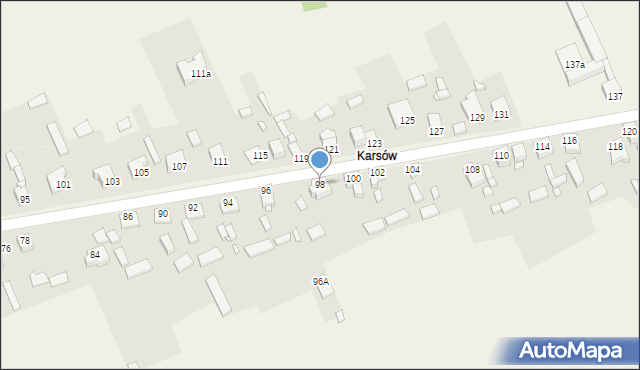 Wojkowice Kościelne, Karsów, 98, mapa Wojkowice Kościelne