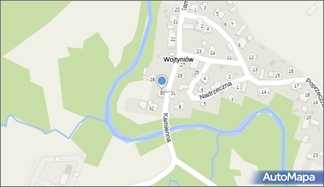 Wojtyniów, Kamienna, 30, mapa Wojtyniów