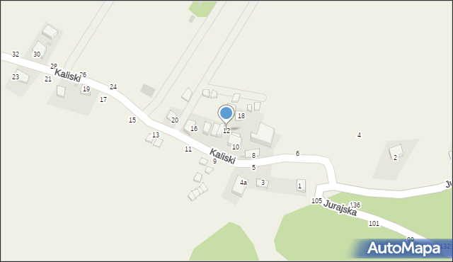 Wola Kalinowska, Kaliski, 12, mapa Wola Kalinowska