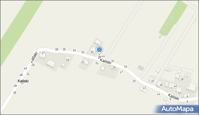 Wola Kalinowska, Kaliski, 28, mapa Wola Kalinowska