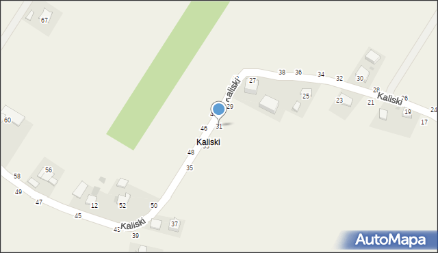 Wola Kalinowska, Kaliski, 31, mapa Wola Kalinowska