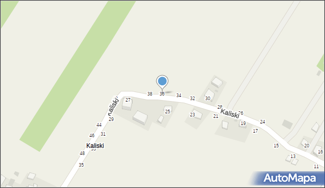 Wola Kalinowska, Kaliski, 36, mapa Wola Kalinowska