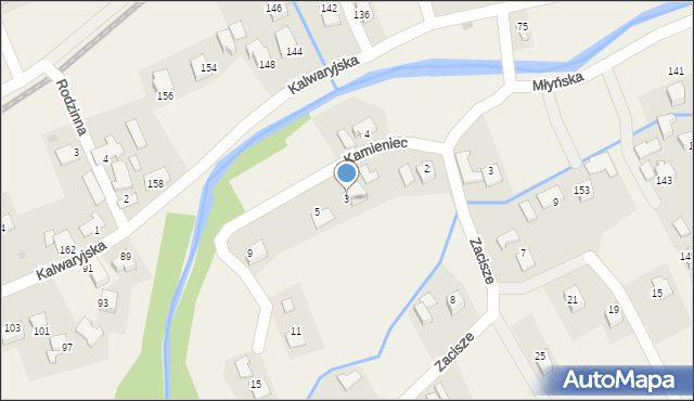 Wola Radziszowska, Kamieniec, 3, mapa Wola Radziszowska