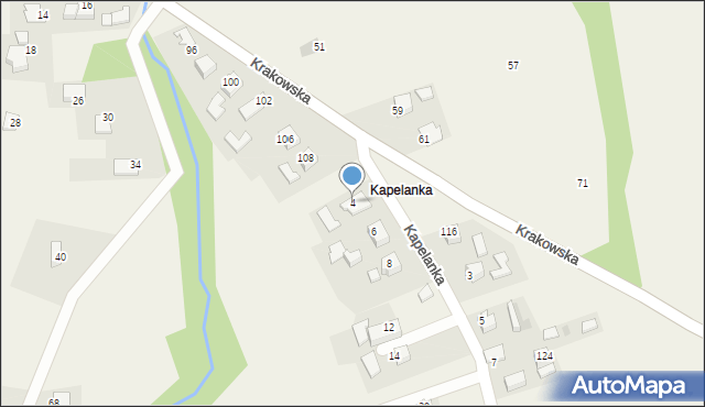 Wola Radziszowska, Kapelanka, 4, mapa Wola Radziszowska