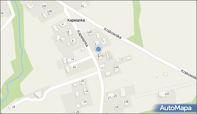 Wola Radziszowska, Kapelanka, 5, mapa Wola Radziszowska