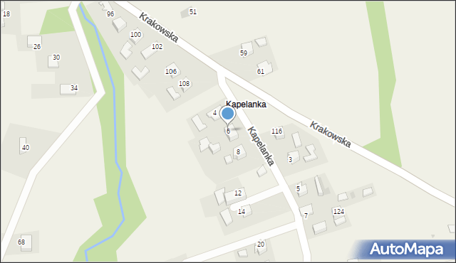 Wola Radziszowska, Kapelanka, 6, mapa Wola Radziszowska