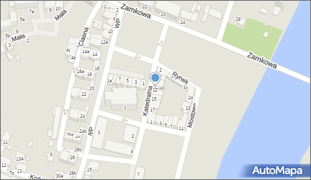 Wolin, Katedralna, 12, mapa Wolin