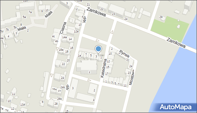 Wolin, Katedralna, 2, mapa Wolin