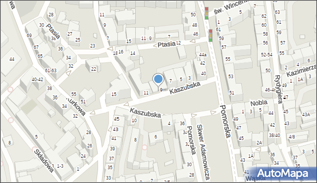 Wrocław, Kaszubska, 9C, mapa Wrocławia