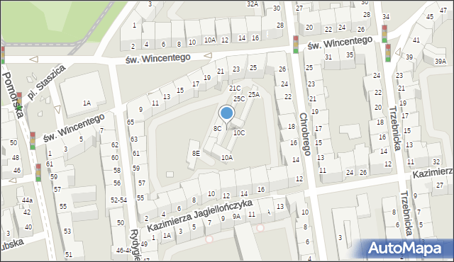 Wrocław, Kazimierza Jagiellończyka, 10D, mapa Wrocławia