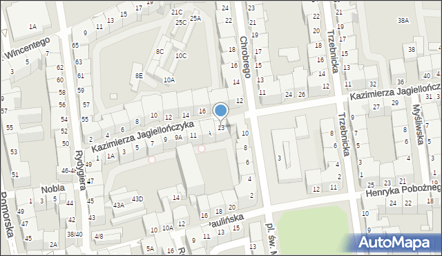 Wrocław, Kazimierza Jagiellończyka, 13, mapa Wrocławia