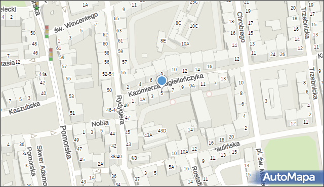 Wrocław, Kazimierza Jagiellończyka, 5, mapa Wrocławia