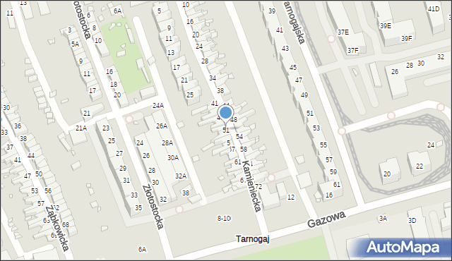 Wrocław, Kamieniecka, 51, mapa Wrocławia