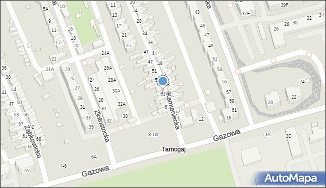 Wrocław, Kamieniecka, 61, mapa Wrocławia